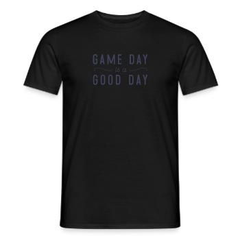 Game Day is a Good Day - Men's T-Shirt - black - Front - AI Model Male 178 light (178cm)