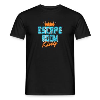 Escape Room KING Cool Retro T-Shirt - Men's T-Shirt - black - Front - AI Model Male 178 light (178cm)