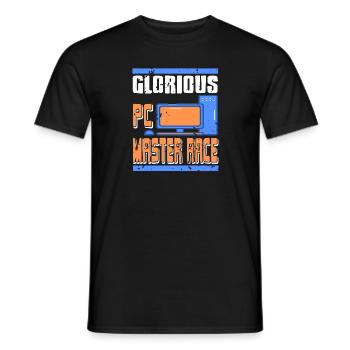 Glorious PC Master Race Retro Vintage T-Shirt - Men's T-Shirt - black - Front - AI Model Male 178 light (178cm)
