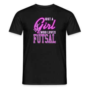 Just A Girl Who Loves Futsal Awesome Futsal Player - Men's T-Shirt - black - Front - AI Model Male 178 light (178cm)