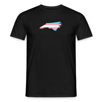 Trans Flag North Carolina LGBT Pride Support - Men's T-Shirt - black - Front - AI Model Male 178 light (178cm)