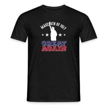 Make 4th Of July Great Again Retro Vintage - T-shirt homme - noir - Devant - AI Model Male 178 light (178cm)