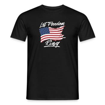 Let Freedom RING Awesome Patriotic American - Männer T-Shirt - Schwarz - Vorne - AI Model Male 178 light (178cm)