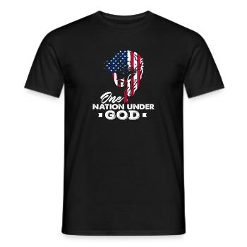 One Nation Under GOD Awesome American Designs - Männer T-Shirt - Schwarz - Vorne - AI Model Male 178 light (178cm)