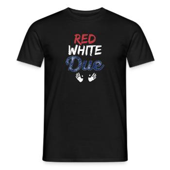Red White Due Awesome Patriotic T-Shirt - Männer T-Shirt - Schwarz - Vorne - AI Model Male 178 light (178cm)