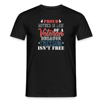 Proud Mother In Law Of A Veteran Awesome Retro - Männer T-Shirt - Schwarz - Vorne - AI Model Male 178 light (178cm)