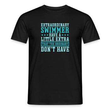 Équipe de natation nageuse - T-shirt homme - noir - Devant - AI Model Male 178 light (178cm)