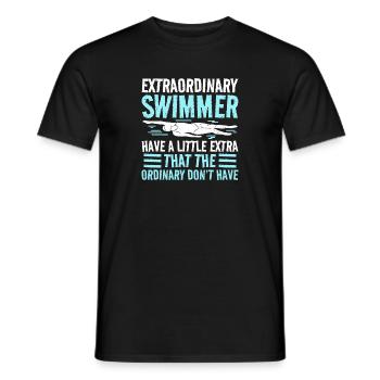 Équipe de natation nageuse - T-shirt homme - noir - Devant - AI Model Male 178 light (178cm)