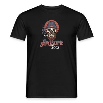 Awesome Since 2002 Vintage Birthday Retro - Männer T-Shirt - Schwarz - Vorne - AI Model Male 178 light (178cm)
