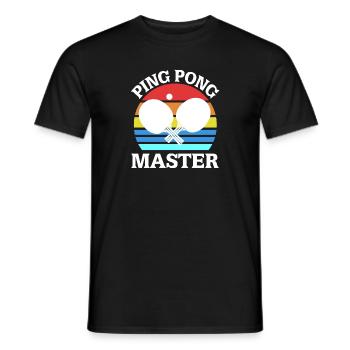 Retro PING PONG Master Cool Table Tennis Designs - Men's T-Shirt - black - Front - AI Model Male 178 light (178cm)