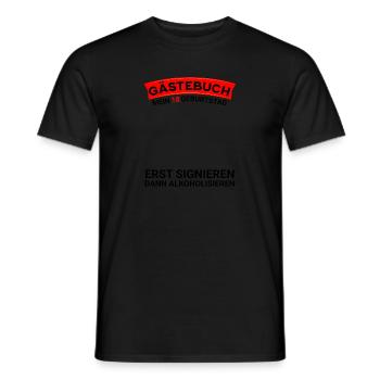 Gästebuch 18 Geburtstag Mann Frau Lustig - Männer T-Shirt - Schwarz - Vorne - AI Model Male 178 light (178cm)