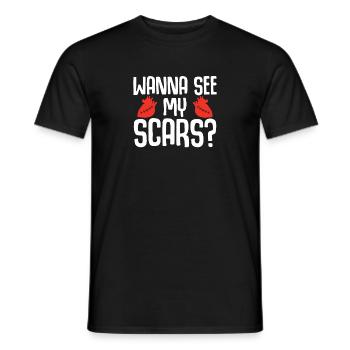 Open-heart surgery - Men's T-Shirt - black - Front - AI Model Male 178 light (178cm)