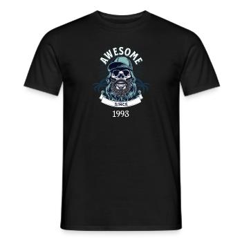 Awesome Since 1993 Vintage Birthday Retro - Männer T-Shirt - Schwarz - Vorne - AI Model Male 178 light (178cm)