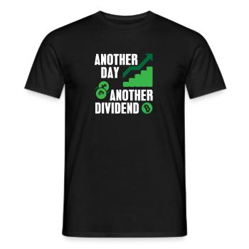 Another Day Another Dividend Retro Funny Investor - Männer T-Shirt - Schwarz - Vorne - AI Model Male 178 light (178cm)