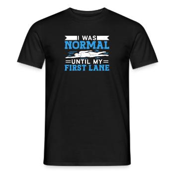 Schimmer Schwimmen J’étais normal jusqu’à mon premier - T-shirt homme - noir - Devant - AI Model Male 178 light (178cm)