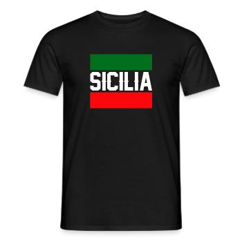 Sizilien flagge Sizilien Palermo Italien - Männer T-Shirt - Schwarz - Vorne - AI Model Male 178 light (178cm)