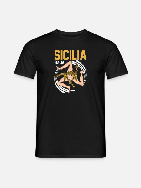 Sicily flag Sicily Palermo Italy - Men's T-Shirt - black