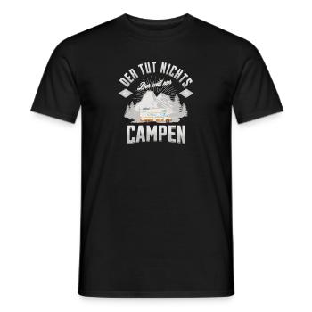 Der tut nichts der will nur Campen Wohnmobil - Männer T-Shirt - Schwarz - Vorne - AI Model Male 178 light (178cm)