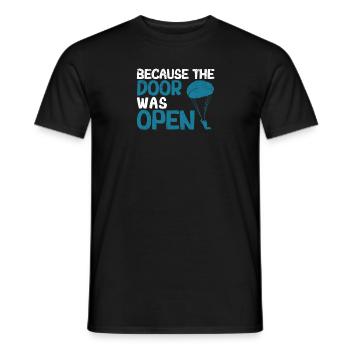 Skydiving Skydiving Skydiving, because the - Men's T-Shirt - black - Front - AI Model Male 178 light (178cm)