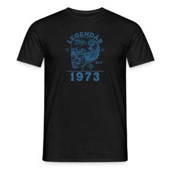 Geburtstag Legendär Seit 1973 Geschenk - Männer T-Shirt - Schwarz - Vorne - AI Model Male 178 light (178cm)