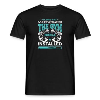 Gym muscle - Männer T-Shirt - Schwarz - Vorne - AI Model Male 178 light (178cm)