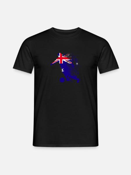 Australias verdensmester i fotball - T-skjorte herre - svart