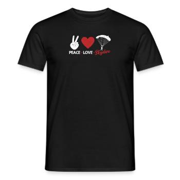 Drôles d’amateurs de parachutisme Skychute - T-shirt homme - noir - Devant - AI Model Male 178 light (178cm)