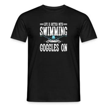 Schimmer Schwimmen Life Is Better With Swim - Männer T-Shirt - Schwarz - Vorne - AI Model Male 178 light (178cm)