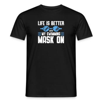 Schimmer Schwimmen Life Is Better With My - Männer T-Shirt - Schwarz - Vorne - AI Model Male 178 light (178cm)