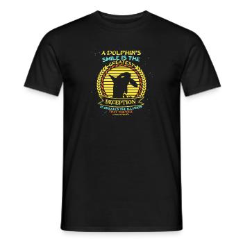 A Dolphin's Smile Is The Greatest - Men's T-Shirt - black - Front - AI Model Male 178 light (178cm)