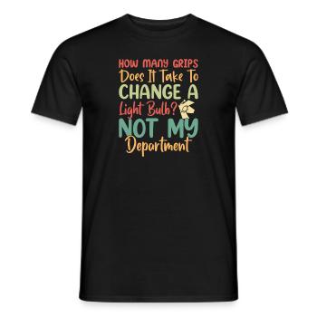 How many grips does it take to chance .. - Men's T-Shirt - black - Front - AI Model Male 178 light (178cm)