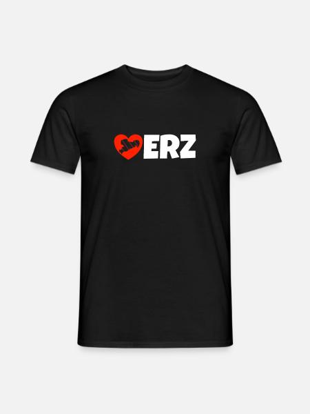 Erzgebirge Liebe Herz Haamit - Männer T-Shirt - Schwarz