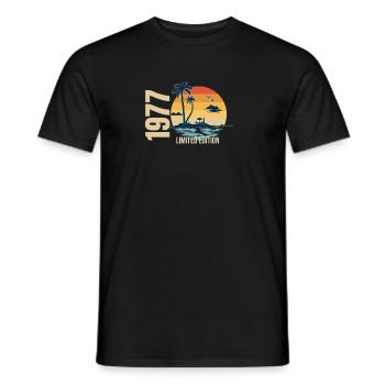 Birthday Limited Edition 1977 - Men's T-Shirt - black - Front - AI Model Male 178 light (178cm)