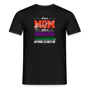 A MOM & A Music Teacher Nothing Scares Me Vapor - Men's T-Shirt - black - Front - AI Model Male 178 light (178cm)