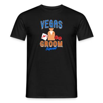 Vegas Groom Squad Retro Vegas Wedding T-Shirt - Men's T-Shirt - black - Front - AI Model Male 178 light (178cm)