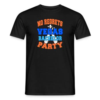Aucun regret Vegas EVJF Vegas Mariage - T-shirt homme - noir - Devant - AI Model Male 178 light (178cm)