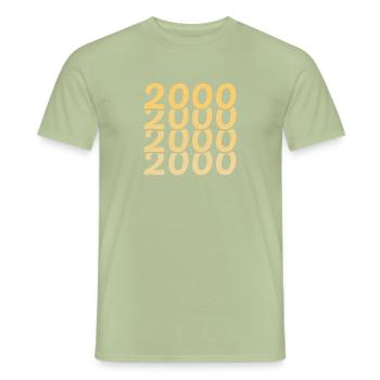 2000 - Men's T-Shirt - sage - Front - AI Model Male 178 light (178cm)