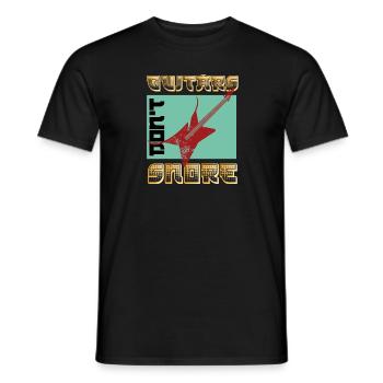Lustiges E-Gitarren Spruch Motiv und Gitarrist - Männer T-Shirt - Schwarz - Vorne - AI Model Male 178 light (178cm)