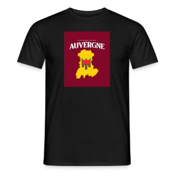 Fier de mes Racines Auvergne Rouge - T-shirt homme - noir - Devant - AI Model Male 178 light (178cm)