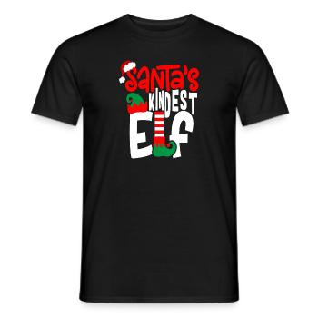 L’enfant lutin du Père Noël - T-shirt homme - noir - Devant - AI Model Male 178 light (178cm)