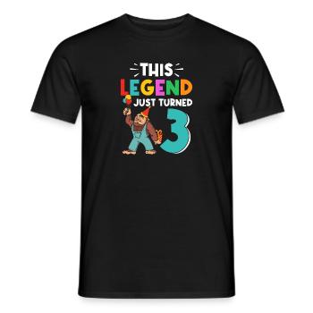 Bigfoot Party Supplies Dad Of The Birthday Crew - Men's T-Shirt - black - Front - AI Model Male 178 light (178cm)