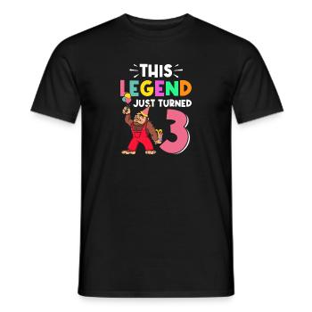 Bigfoot Party Supplies Dad Of The Birthday Crew - Men's T-Shirt - black - Front - AI Model Male 178 light (178cm)