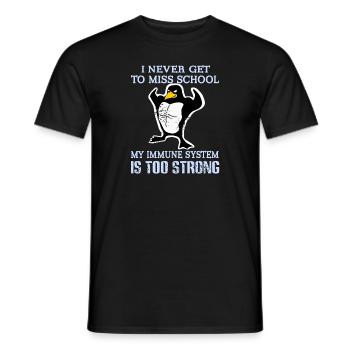 Mon système immunitaire est trop fort Étudiant drôle - T-shirt homme - noir - Devant - AI Model Male 178 light (178cm)