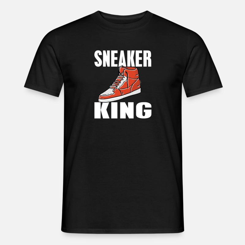 Sneaker King Cool Retro Vintage Sneaker Head - Männer T-Shirt - Schwarz