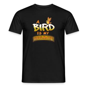 A Bird Is My Soulmate Cute Retro Designs - Männer T-Shirt - Schwarz - Vorne - AI Model Male 178 light (178cm)