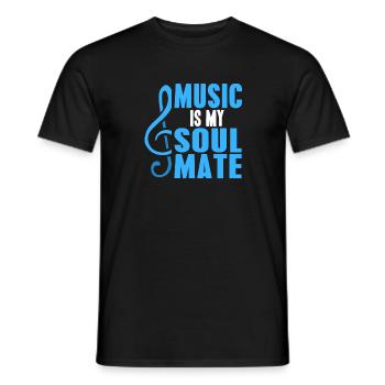 Music Is My Soulmate Retro Music Lover Designs - Männer T-Shirt - Schwarz - Vorne - AI Model Male 178 light (178cm)