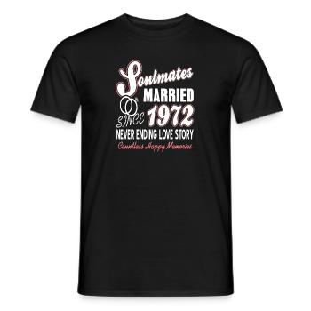 Soulmates Married Since 1972 Countless Memories - Männer T-Shirt - Schwarz - Vorne - AI Model Male 178 light (178cm)