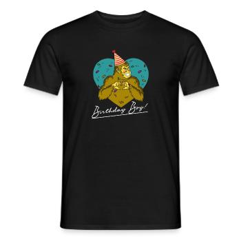 Bigfoot Party Supplies Birthday Boy Sasquatch - Men's T-Shirt - black - Front - AI Model Male 178 light (178cm)