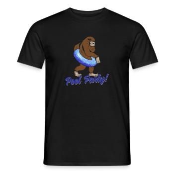 Bigfoot Party Supplies Sasquatch Pool Party - Männer T-Shirt - Schwarz - Vorne - AI Model Male 178 light (178cm)