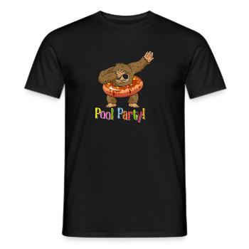 Bigfoot Party Supplies Sasquatch Pool Party - Männer T-Shirt - Schwarz - Vorne - AI Model Male 178 light (178cm)